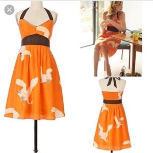 Moulinette Soeurs Sandhill Crane Halter Dress